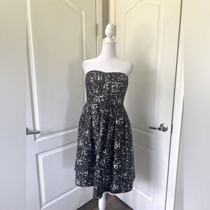 J.Crew 100% silk black-and-white party dress with pockets, size 6​​​​​​